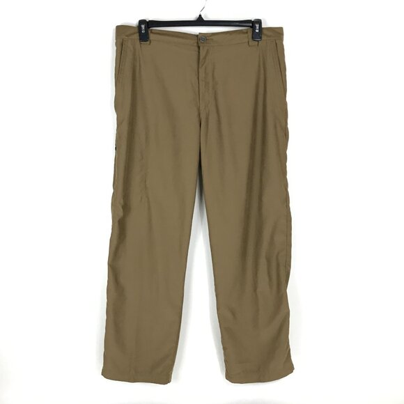 Columbia Straight Leg Trail Pants Men's Size 38 Tan Workwear Outdoor Activewear - Picture 1 of 13